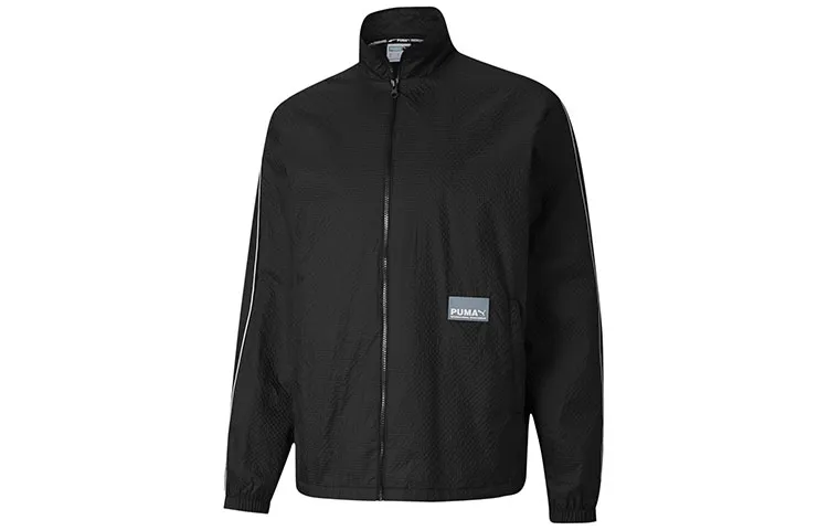 PUMA Jackets Men's Black Stand Collar Moderate Other