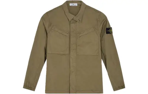 STONE ISLAND Jackets Men's Khaki Lapel Moderate Workwear