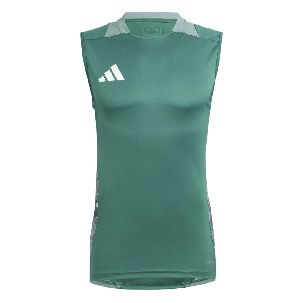 Adidas TIRO 24 COMPETITION TRAINING SLEEVELESS JERSEY Colorblock design casual breathable sleeveless vest Men's Green