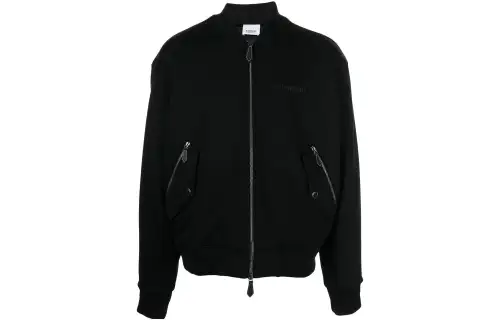 Burberry Jackets Men's Black Stand Collar Moderate