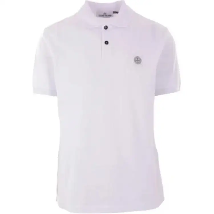 STONE ISLAND Logo Patch Short-Sleeved Polo Shirt