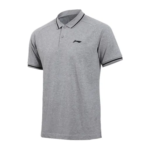 Li Ning Polo Shirt Men's Light Gray