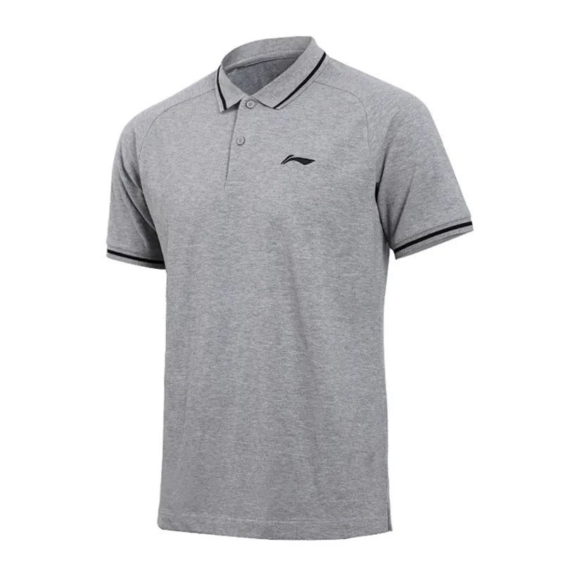 Li Ning Polo Shirt Men's Light Gray
