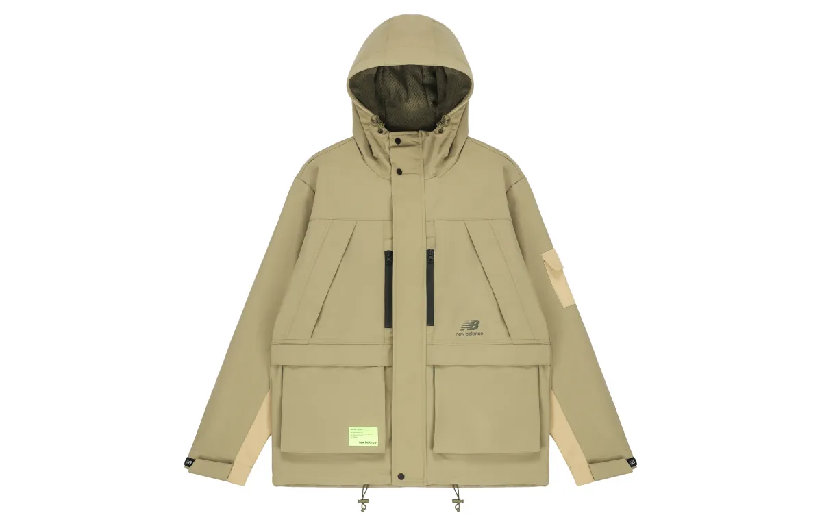 New Balance Jackets Men's Khaki Hooded Moderate Other