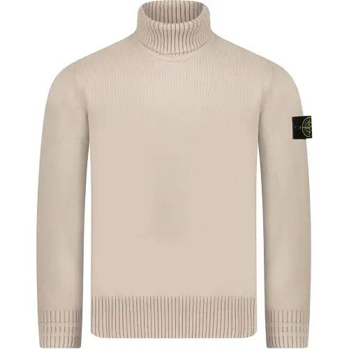 STONE ISLAND Logo Patch Roll Neck Jumper