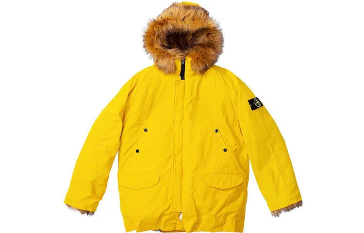 Supreme X Stone Island Formula Steel Reversible Faux Fur Parka