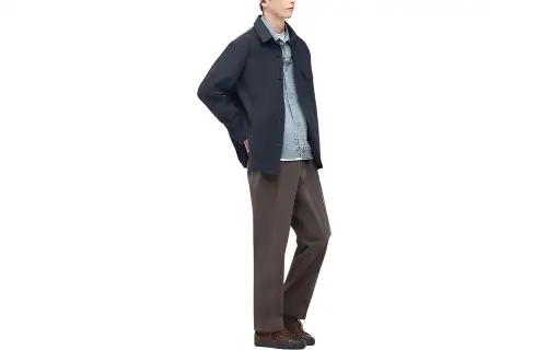 UNIQLO Jackets Unisex Navy Blue Lapel Moderate Other