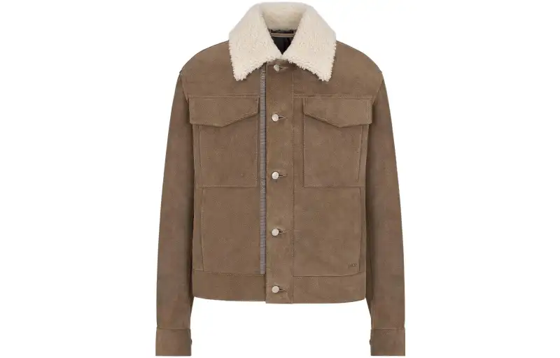 DIOR Quarterly New Products Jackets Men's Khaki Lapel Moderate Other