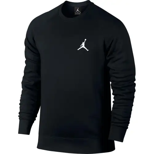 Jordan Apparel Sweatshirts Men's Black Crew Neck Moderate Regular