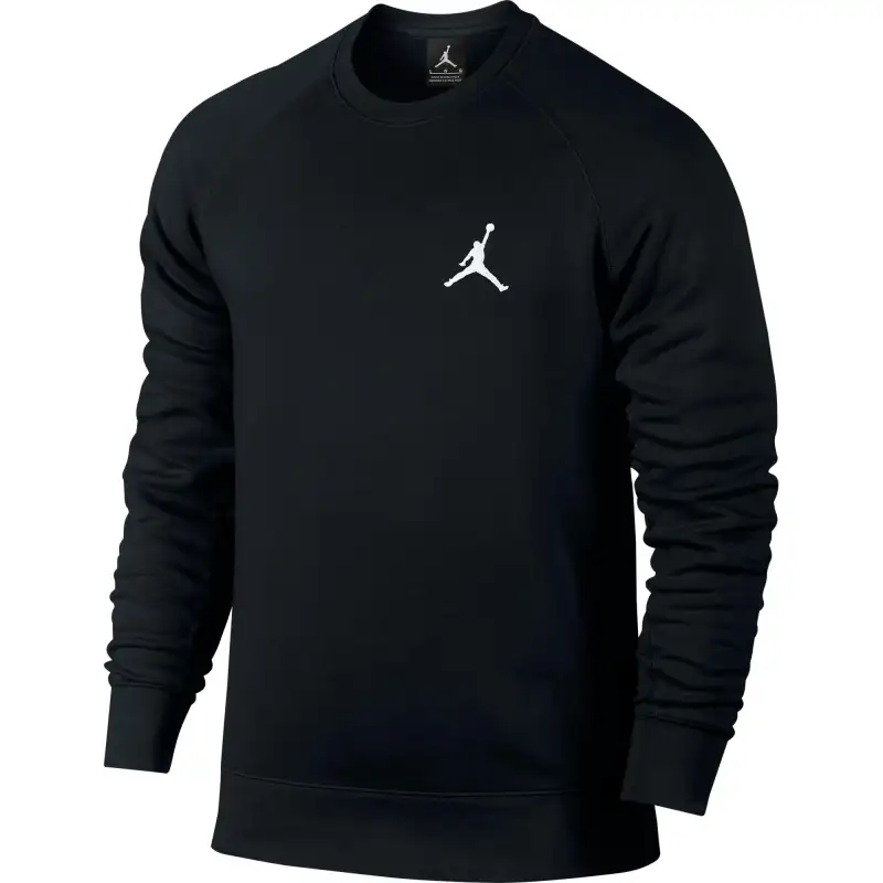Jordan Apparel Sweatshirts Men's Black Crew Neck Moderate Regular