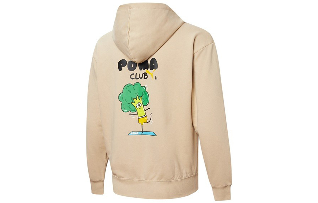 Мужское худи PUMA Puma Club Graphic Fz Hood (хаки)