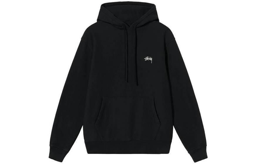 Мужское худи Stussy С буквенным принтом (черное)