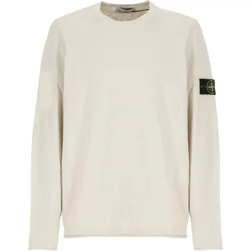 STONE ISLAND Logo Patch Crewneck Sweater