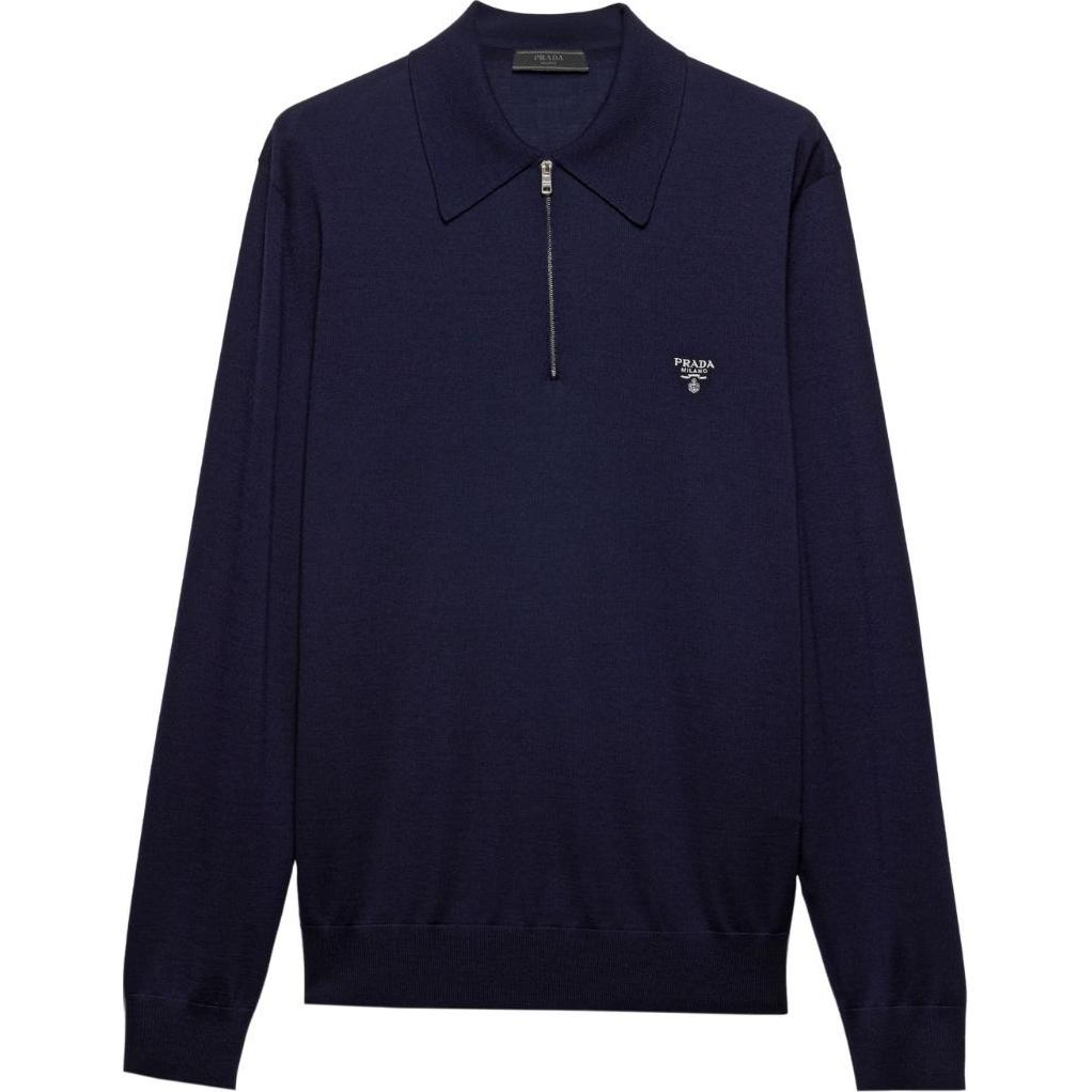 Мужской джемпер Prada PRADA FW24 Logo (темно-синий)