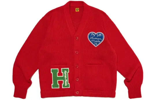 HUMAN MADE SS24 Knitwear Unisex V Neck Moderate Cardigan