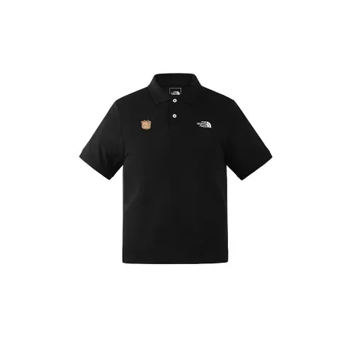 The north face, uniform, amber fresh black polo, custom-made, with short sleeve