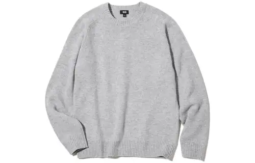 UNIQLO Sweaters Unisex Gray Crew Neck Moderate