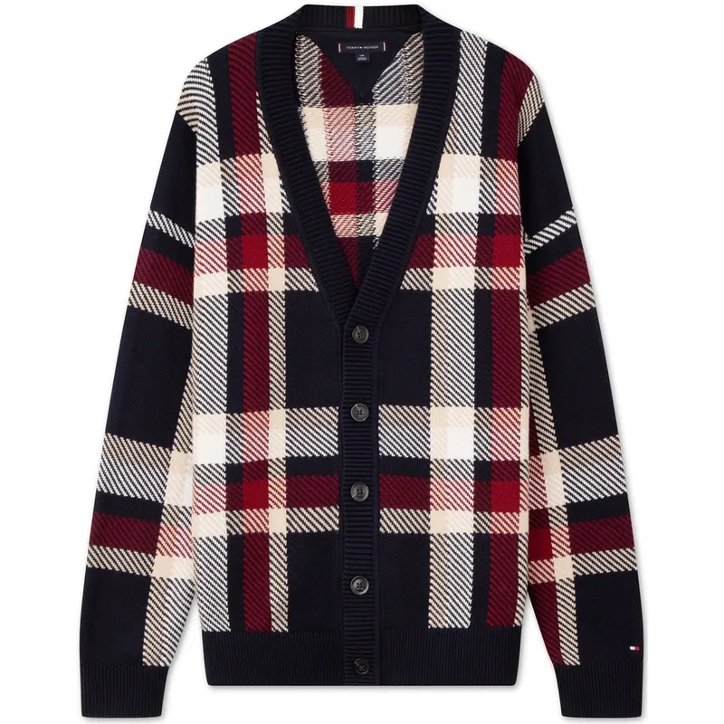 Tommy Hilfiger Knitwear Men's Navy Blue Plaid