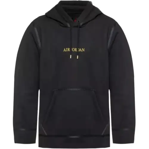 Jordan Sweatshirts Men's Black Hooded Moderate Regular