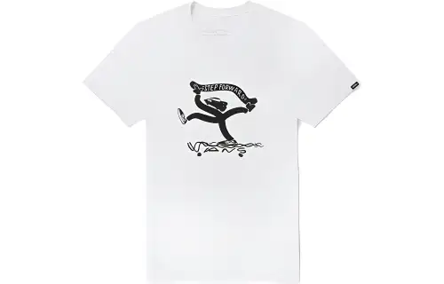 Vans FIVEMONKER T Shirts Unisex White Crew Neck Moderate Straight Fit
