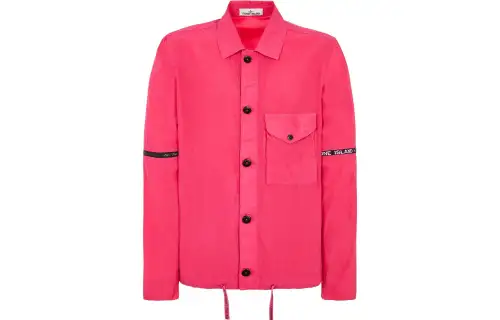 STONE ISLAND Logo Detailed Buttoned Overshirt