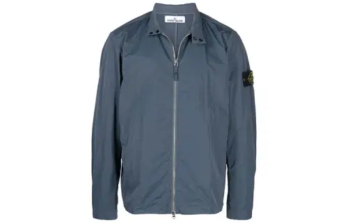 STONE ISLAND Jackets Men's Blue Stand Collar Moderate Other