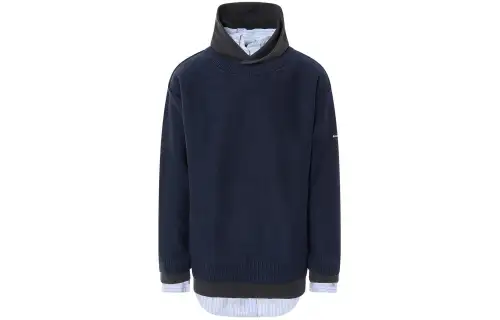 Balenciaga Logo Patch Knitted Hoodie