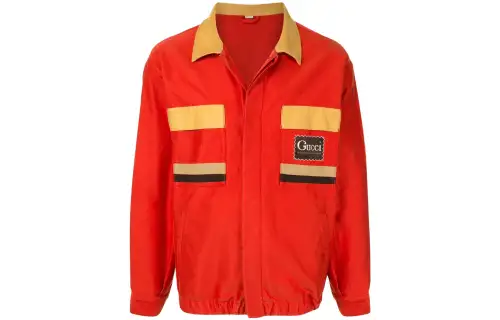 GUCCI Jackets Men's Orange Lapel Moderate Other