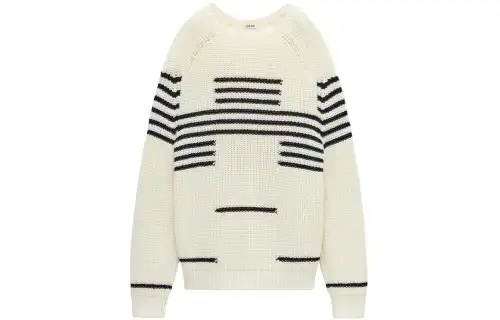 LOEWE Stripe Pattern Intarsia Crewneck Jumper