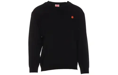 KENZO Boke Flower Crest Embroidered Knitted Sweater