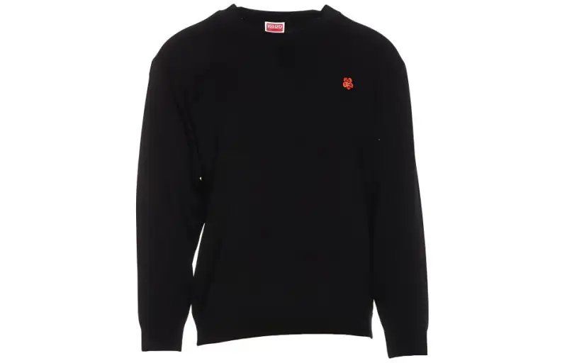 KENZO Boke Flower Crest Embroidered Knitted Sweater