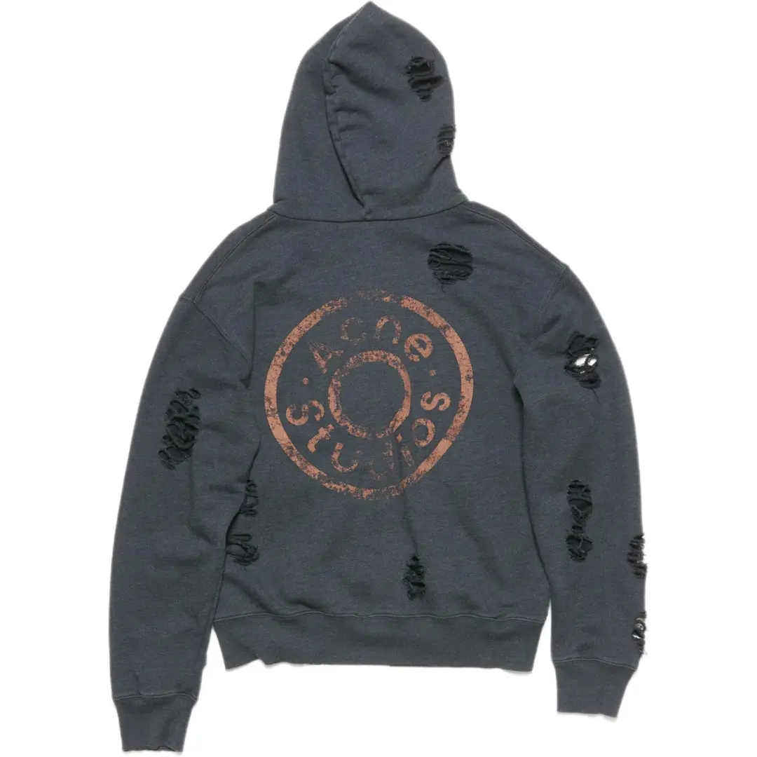 Acne Studios Distressed Zipped Hoodie