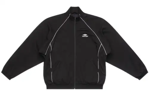 Balenciaga Jackets Unisex Black Stand Collar Moderate Other