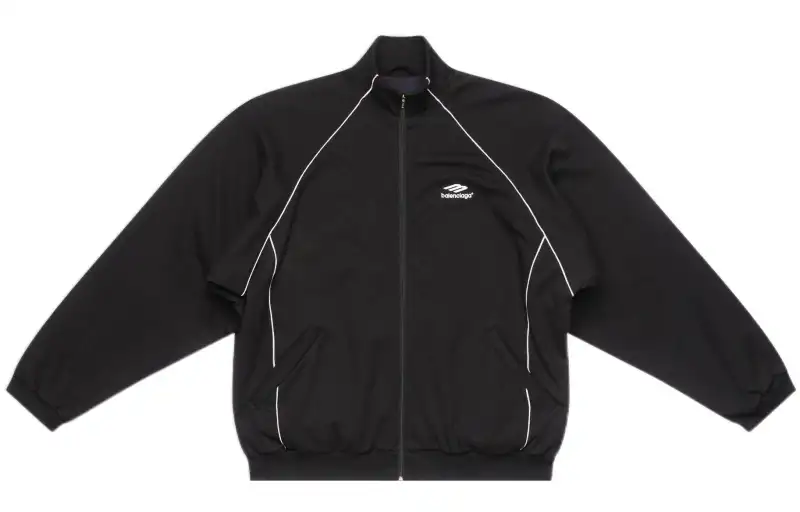 Balenciaga Jackets Unisex Black Stand Collar Moderate Other