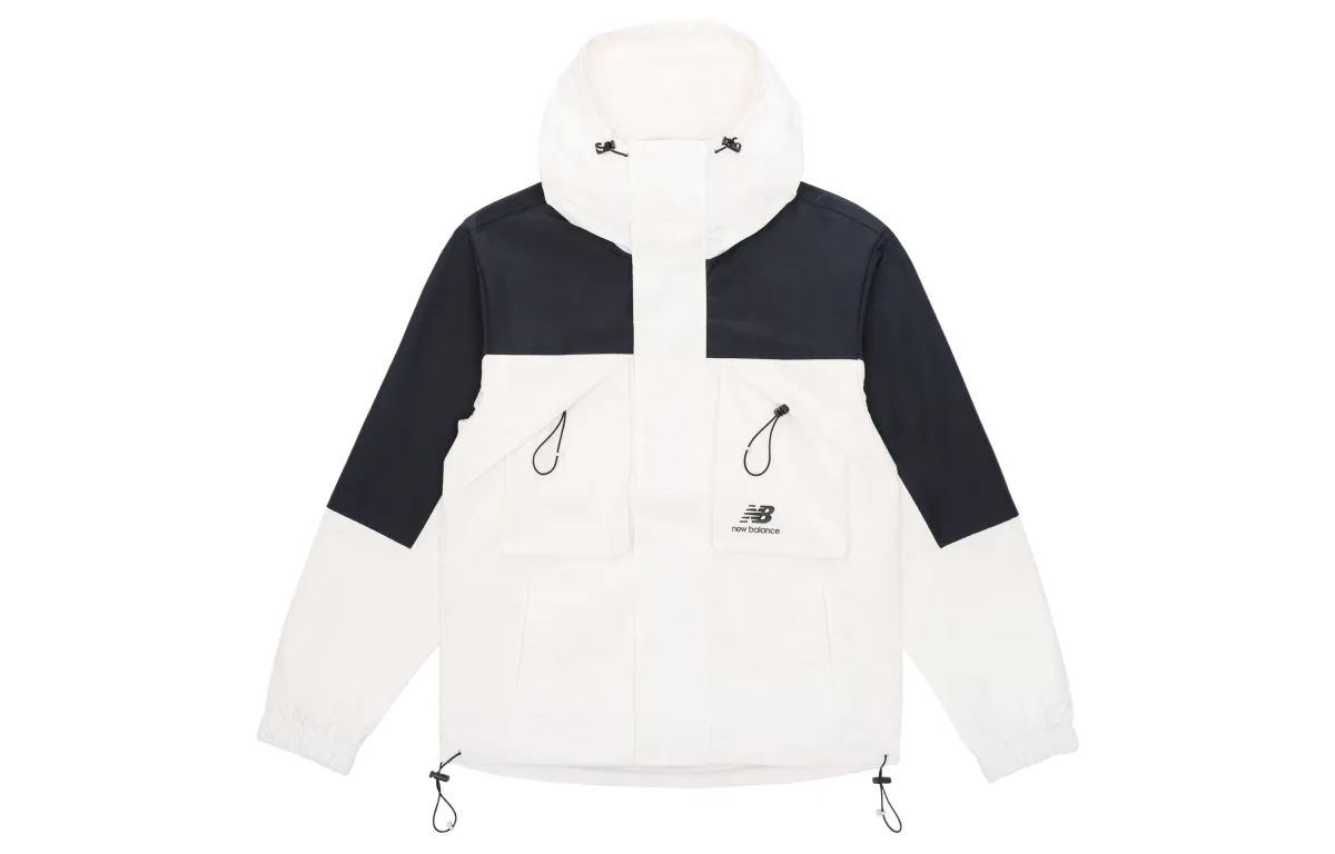 New Balance Jackets Men's Ivory Hooded (Non-detachable) Moderate