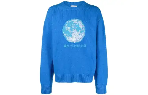 OFF-WHITE intarsia-knit wool-blend jumper