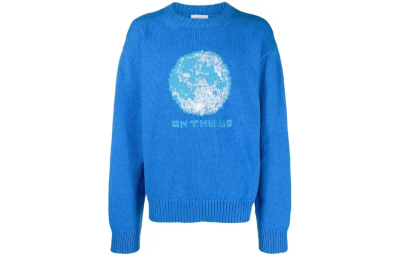 OFF-WHITE intarsia-knit wool-blend jumper