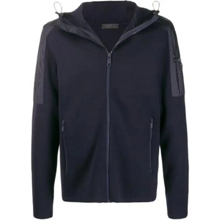 PRADA Jackets Men's Blue Hooded Moderate Other