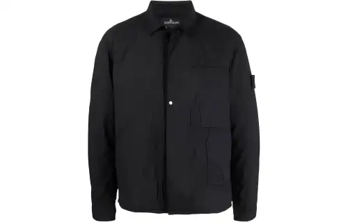 STONE ISLAND Jackets Men's Black Lapel Moderate Other