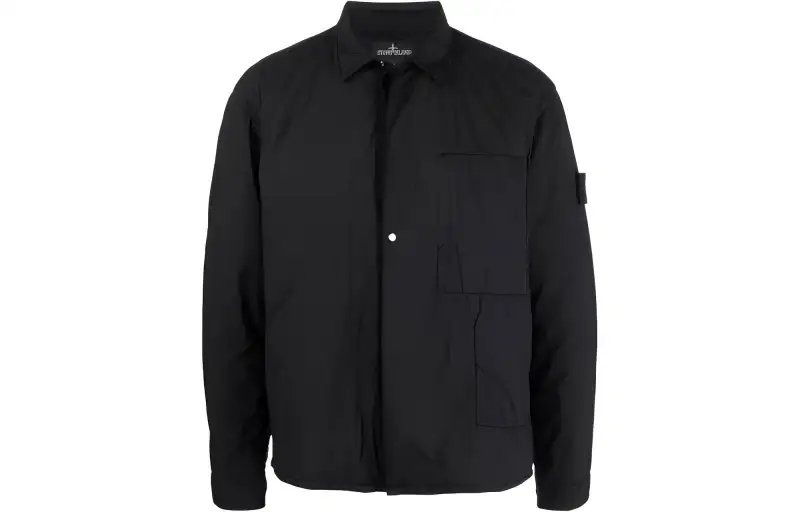 STONE ISLAND Jackets Men's Black Lapel Moderate Other