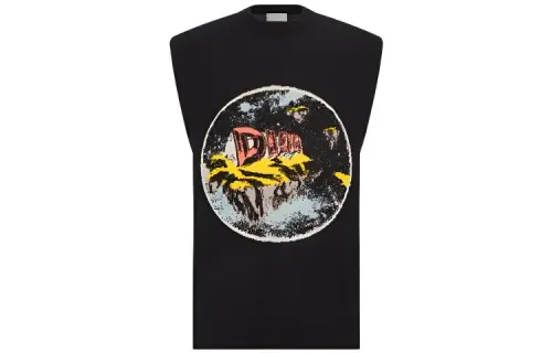 DIOR Homme Graphic Print Sleeveless Sweater