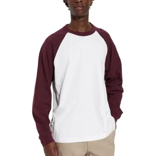 UNIQLO T Shirts Men's Dark Red Crew Neck