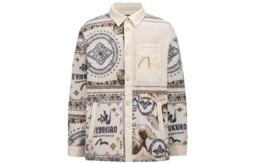 EVISU Jackets Men's Ecru Lapel Moderate Other