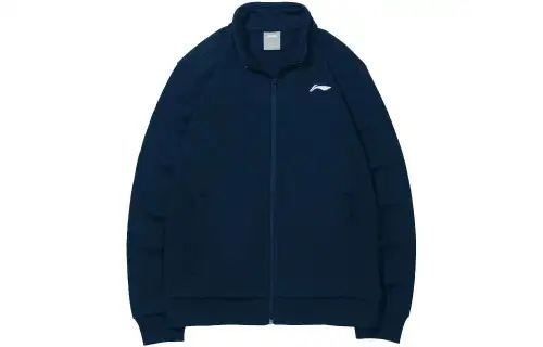 Li Ning Jackets Men's Navy Blue Stand Collar Moderate Other