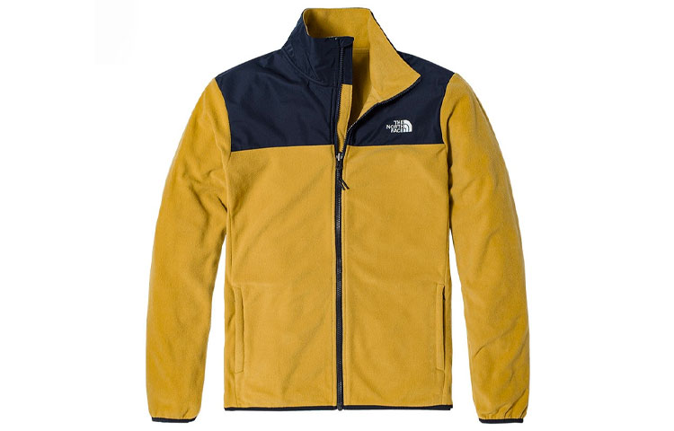 THE NORTH FACE Fleece Tops Men’s Yellow Stand Collar Moderate Other