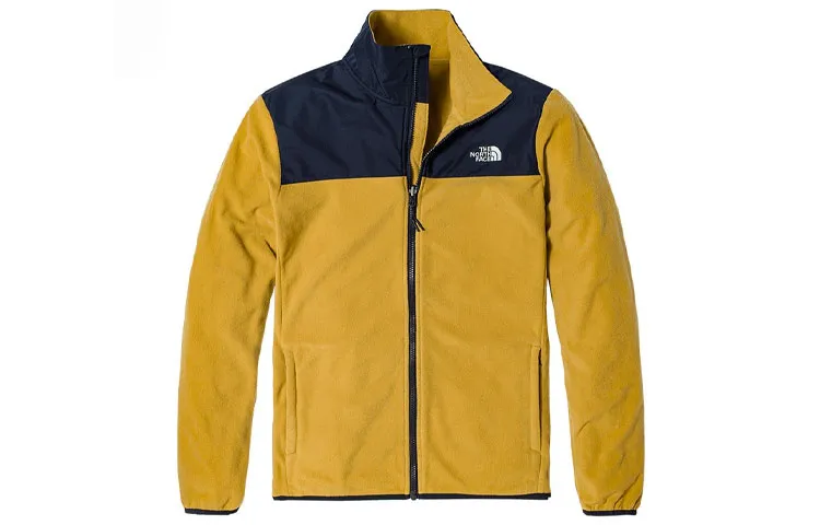 THE NORTH FACE Fleece Tops Men's Yellow Stand Collar Moderate Other
