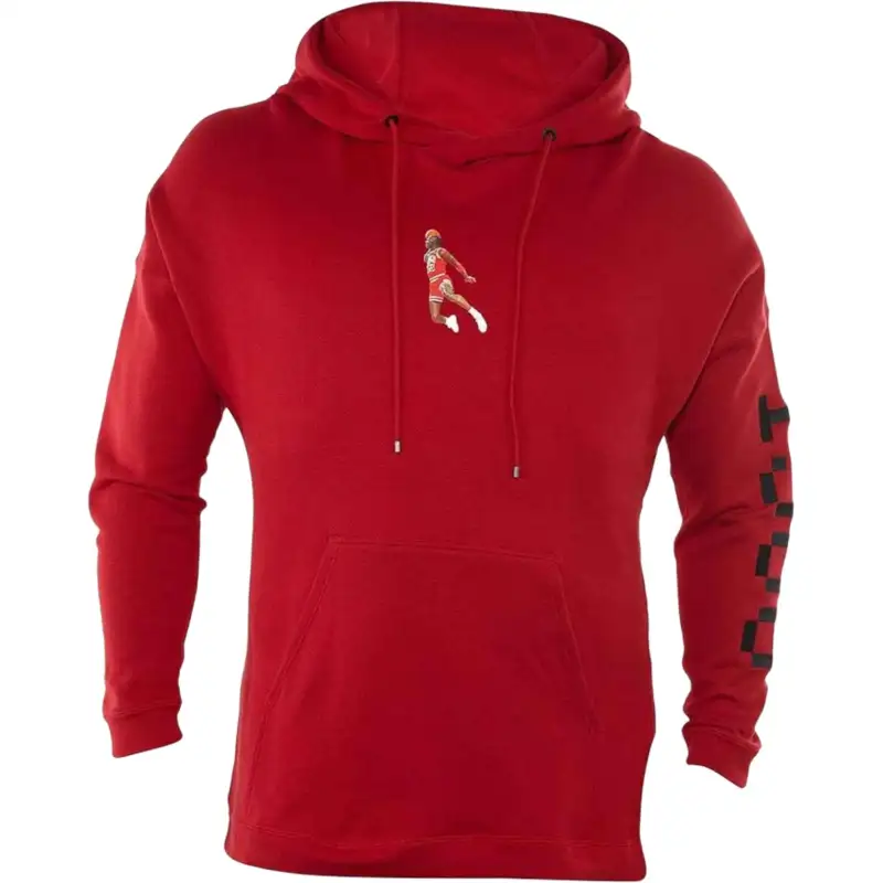 Jordan Sweatshirts Men's Red Hooded Non Detachable Moderate Regular