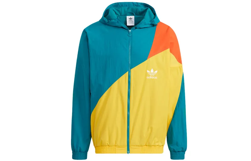 Adidas Originals Jackets Men's Energy Teal Green Hooded Moderate Other