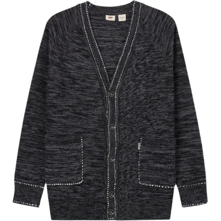 Levi's Sweaters Men's Black V-neck Moderate Cardigan