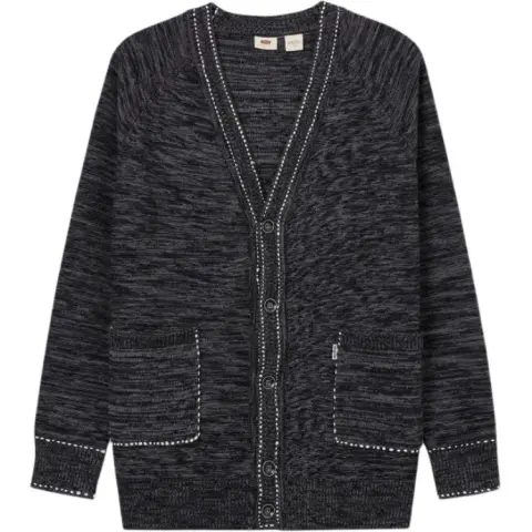 Levi's Sweaters Men's Black V-neck Moderate Cardigan